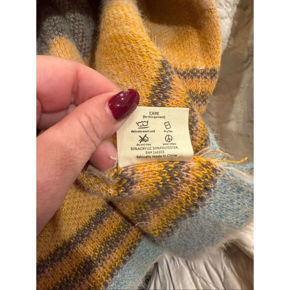 Three Bird Nest Open Front Blanket Tribal Style Fuzzy Cardigan O/S EUC - Picture 7 of 7